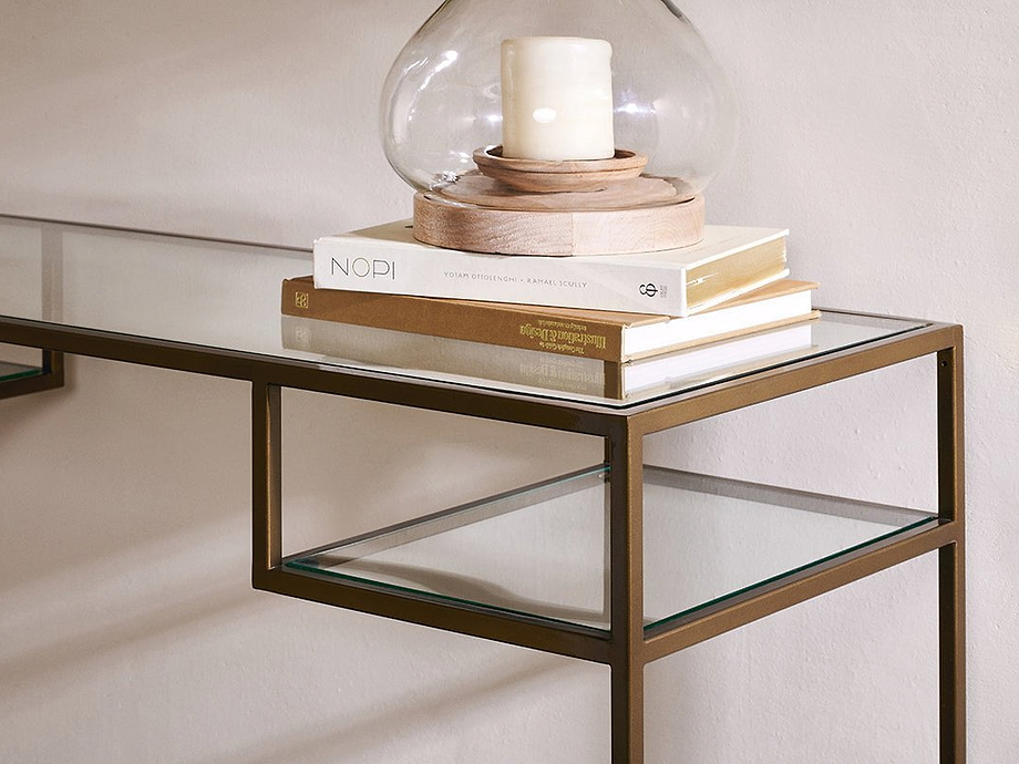 Nakuru Iron & Glass Console Table