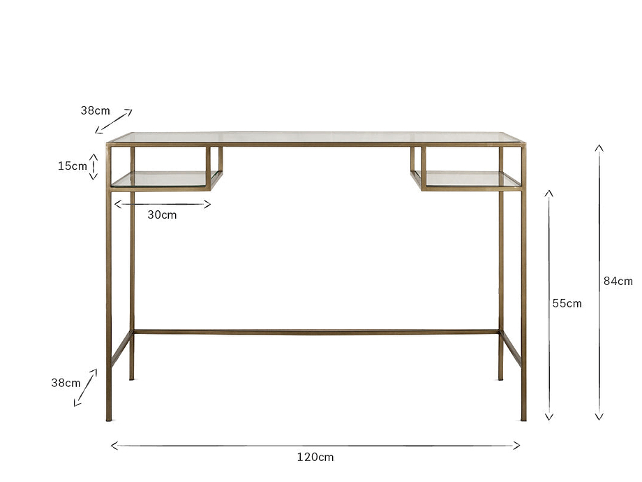 Nakuru Iron & Glass Console Table