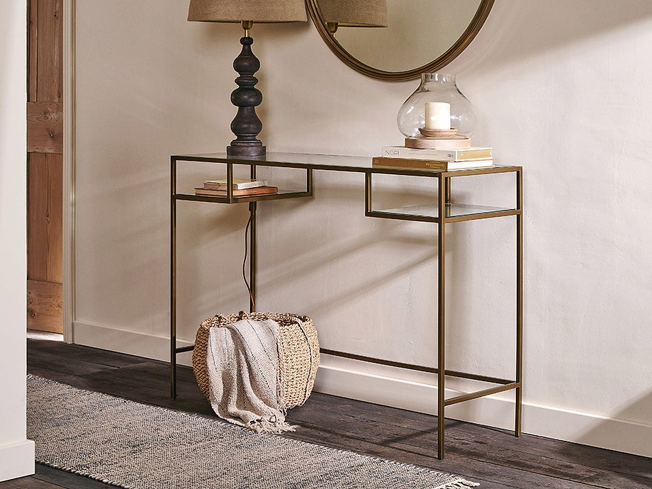 Nakuru Iron & Glass Console Table