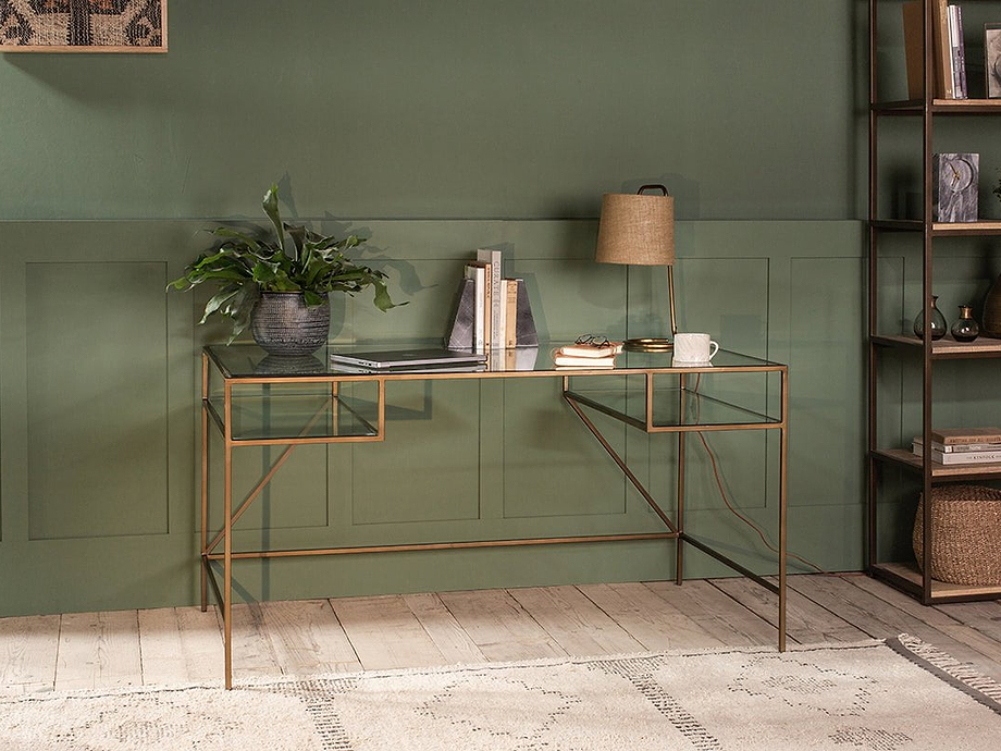 Nakuru Iron & Glass Desk