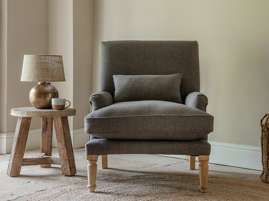 Nalla Wool Armchair - Charcoal