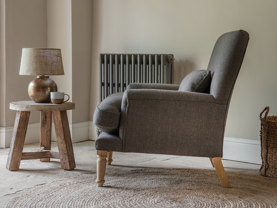 Nalla Wool Armchair - Charcoal