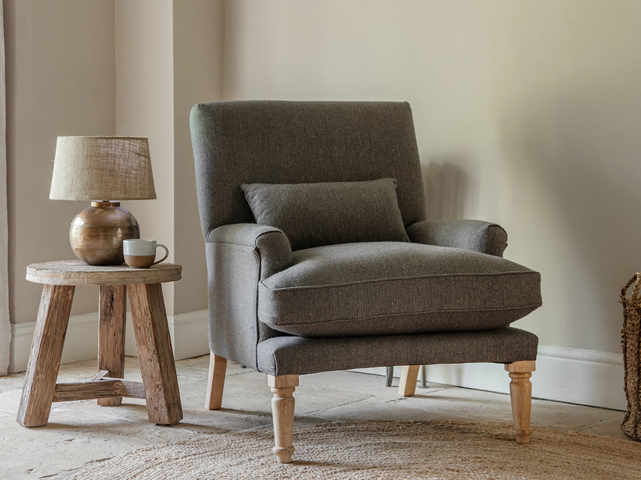 Nalla Wool Armchair - Charcoal