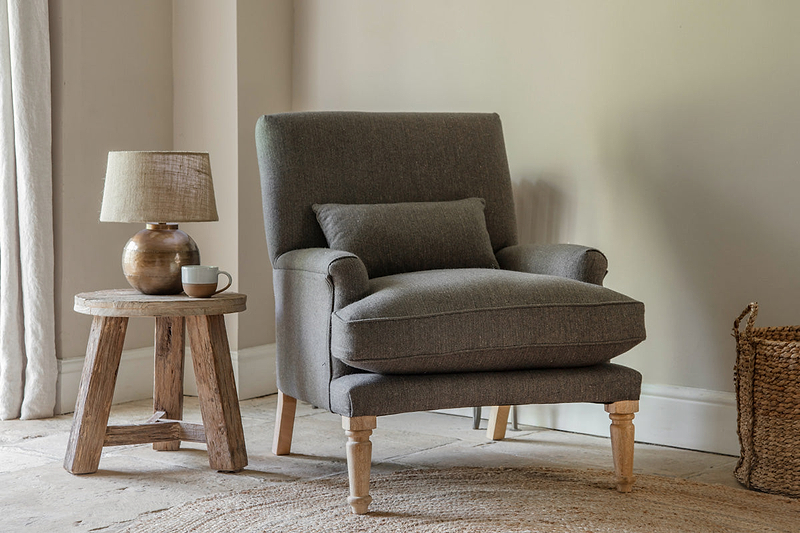 Nalla Wool Armchair - Charcoal- nkuku