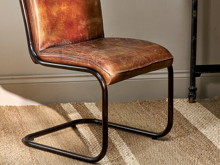 Narwana Leather Desk Chair - Aged Tan