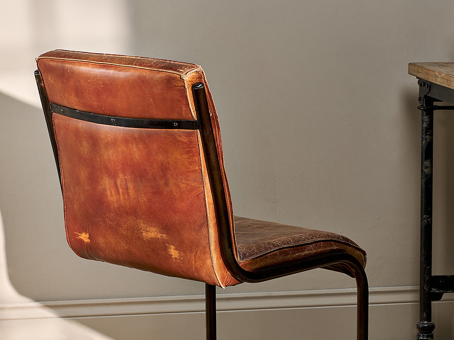 Narwana Leather Desk Chair - Aged Tan