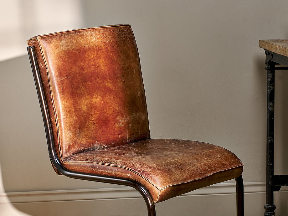 Narwana Leather Desk Chair - Aged Tan