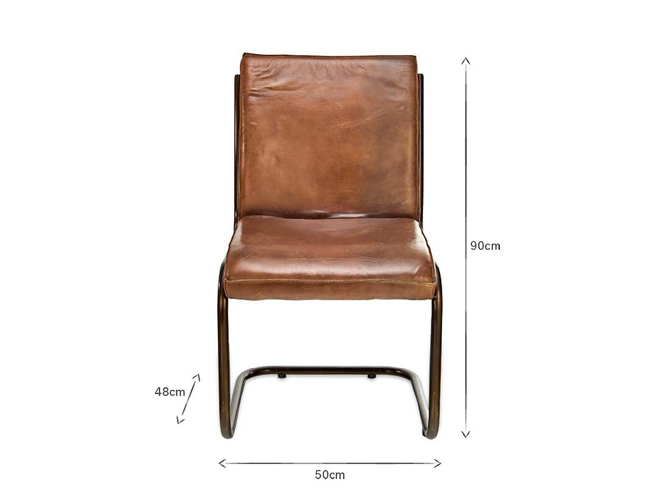 Narwana Leather Desk Chair - Aged Tan