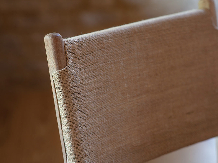 Nayan Leather & Jute Counter Chair - Tan