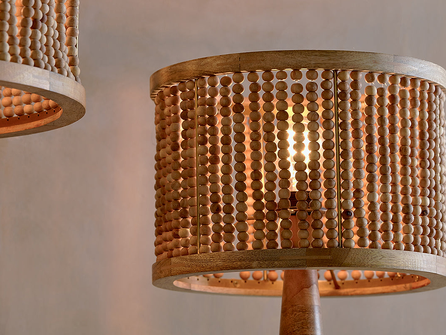 Neela Mango Wood Lampshade - Natural