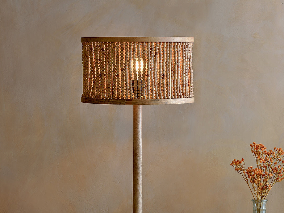 Neela Mango Wood Lampshade - Natural