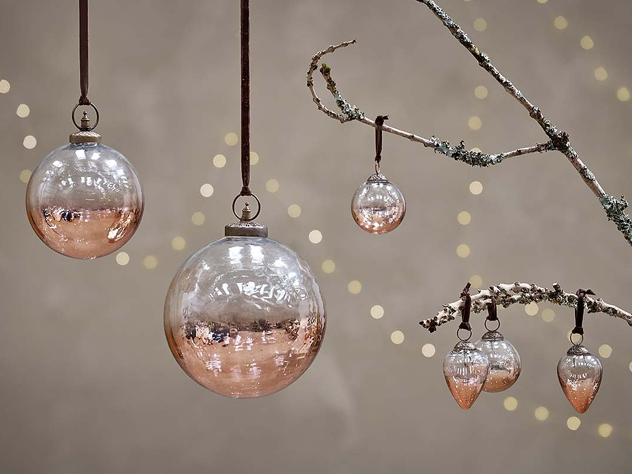 Nevasa Baubles - Clear & Antique Copper (Set of 4)