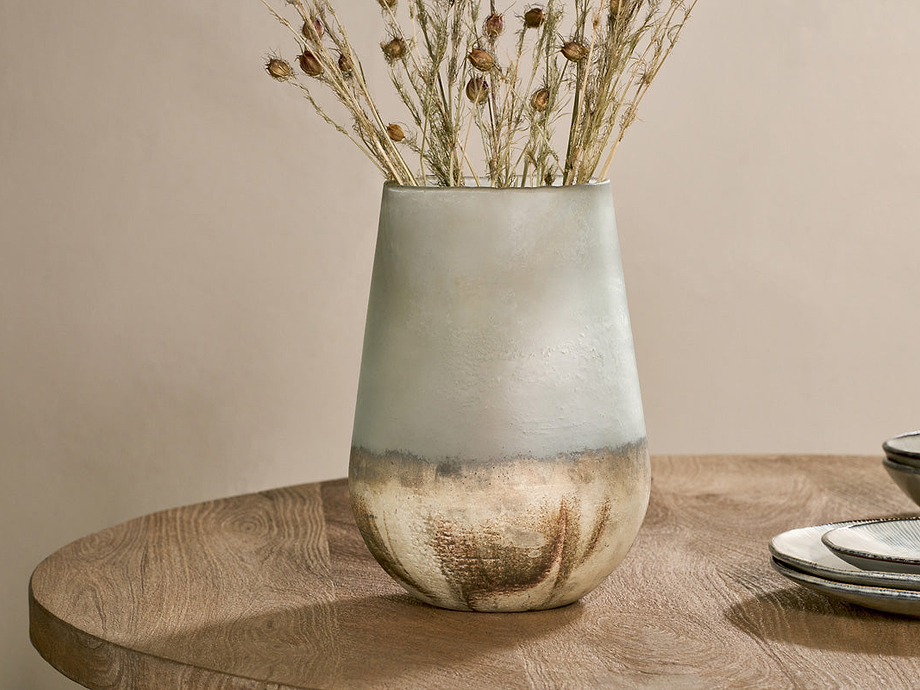 Ngolo Recycled Glass Vase - Aged Smoke