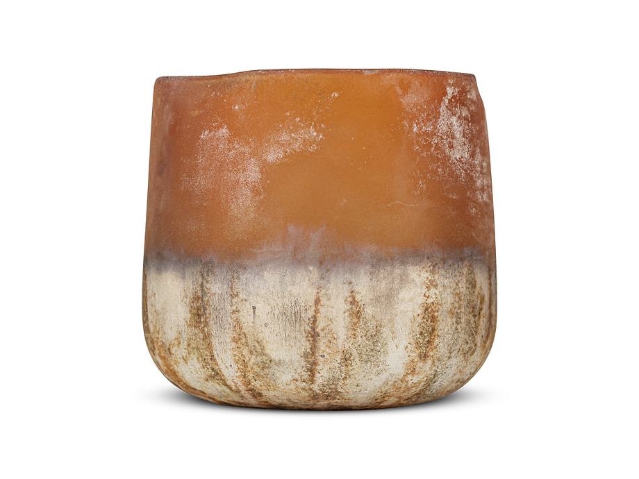 Ngolo Tealight Holder - Antiqued Amber