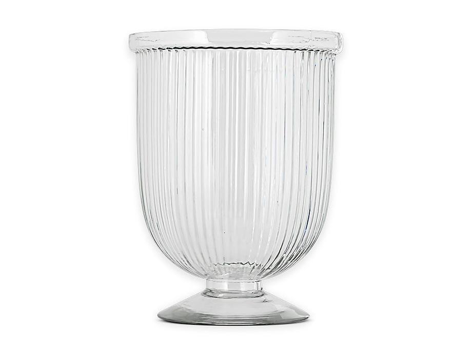 Nia Recycled Glass Candle Holder - Clear