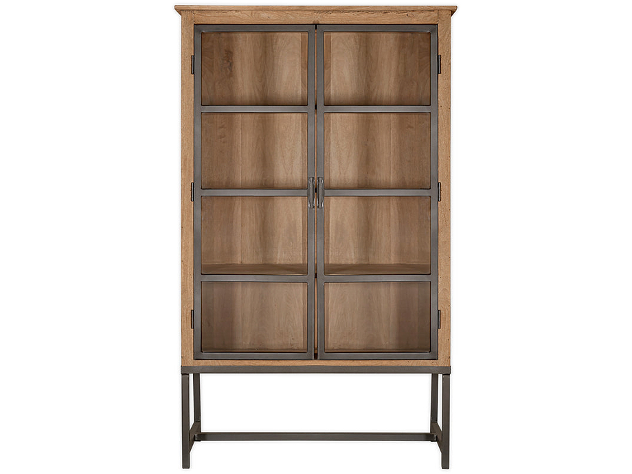 Nirvi Wood & Iron Cabinet - Black