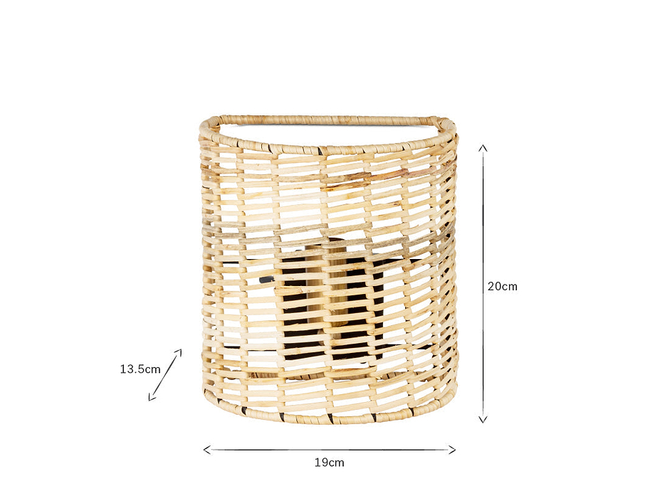 Noko Rattan Wall Lamp - Small