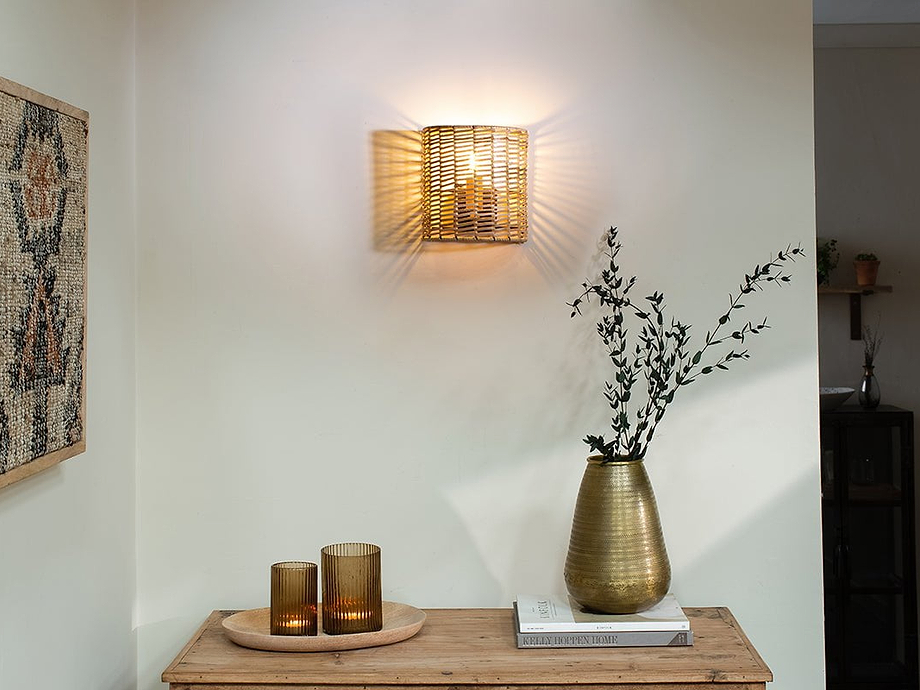 Noko Rattan Wall Lamp - Small