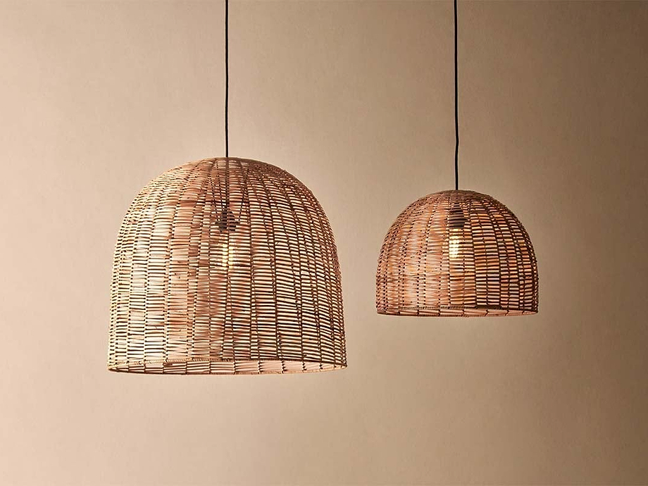 Noko Wicker Dome Pendant - Large