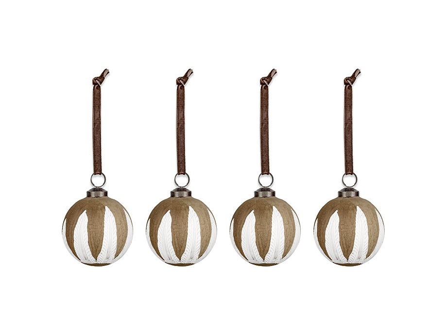 Nori Baubles - Gold & Cream - (Set of 4)