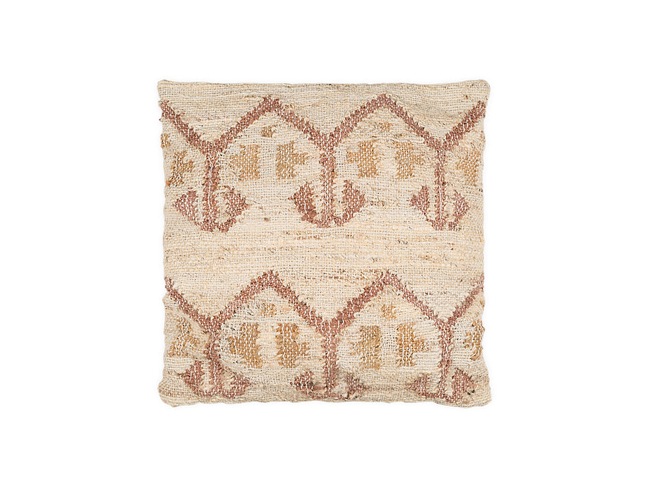 Nuvali Cotton & Jute Cushion Cover - Rust