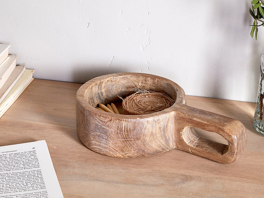 Okara Reclaimed Wood Traditional Storage Pot