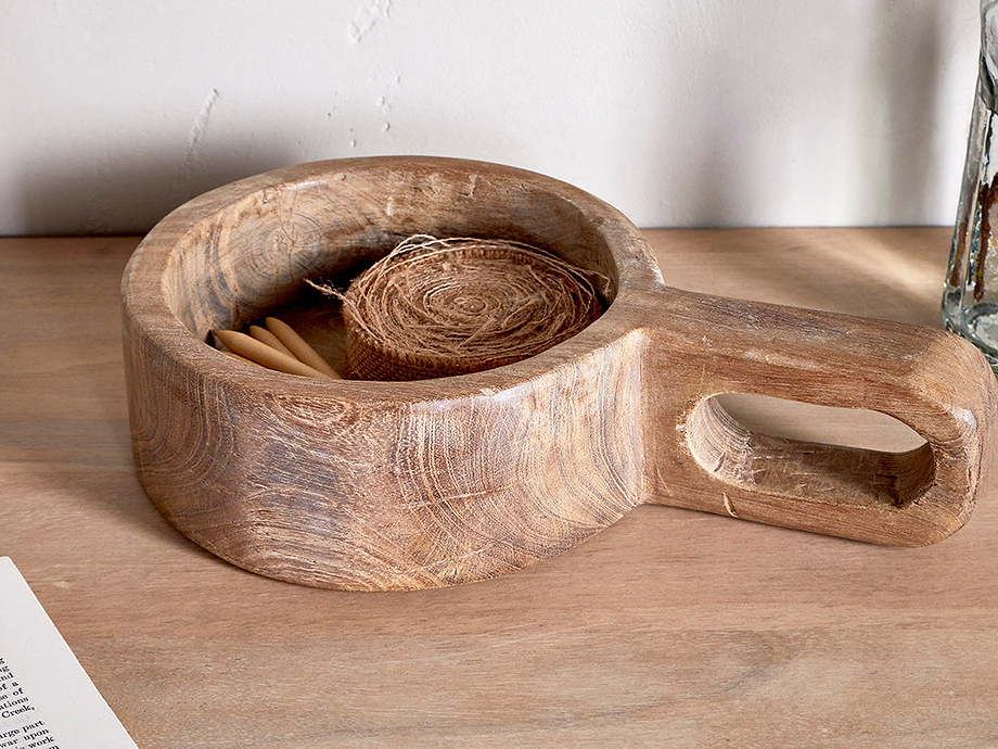 Okara Reclaimed Wood Traditional Storage Pot