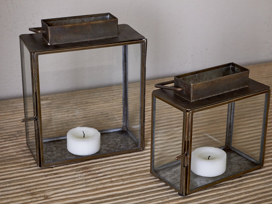 Obi Mini Table Lantern - Antique Brass