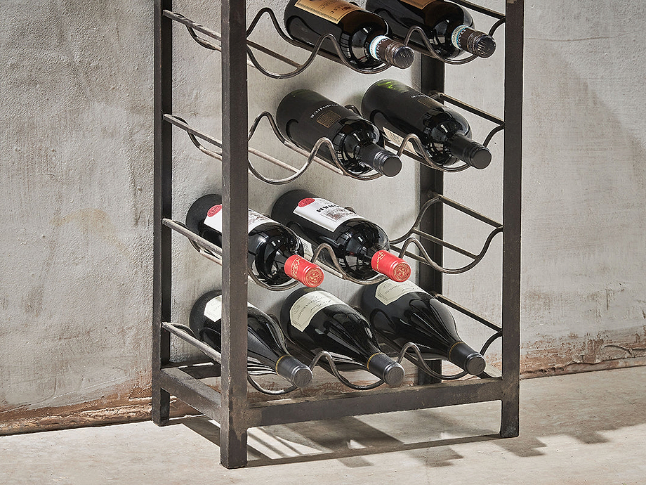 Obra Industrial Wine Rack - Mango Wood & Iron - Small