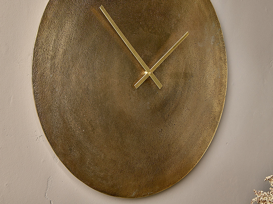 Okota Wall Hung Clock - Antique Brass - Large