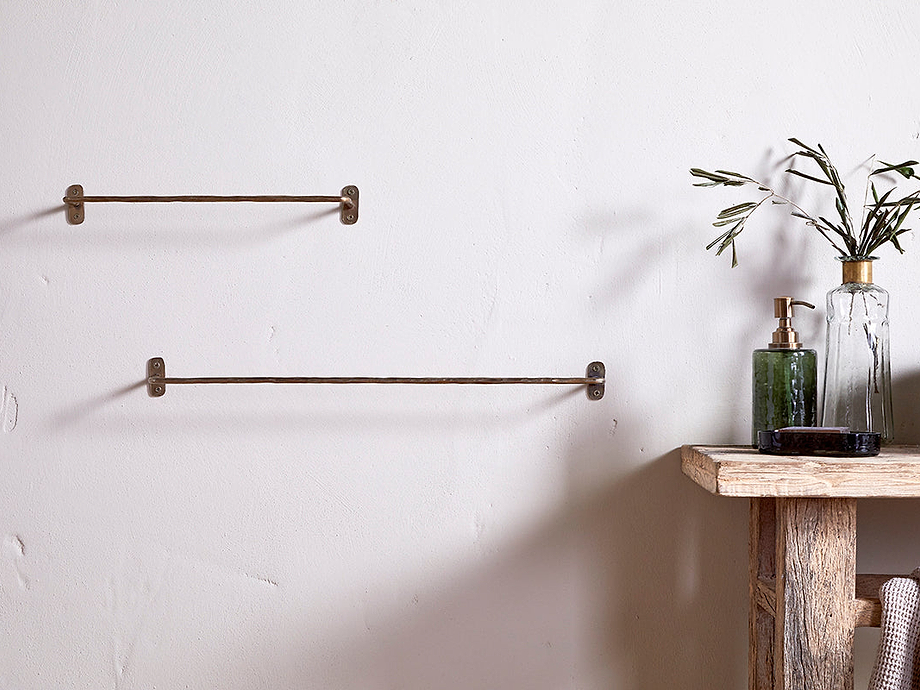 Olani Bathroom Hanging Rail - Antique Brass