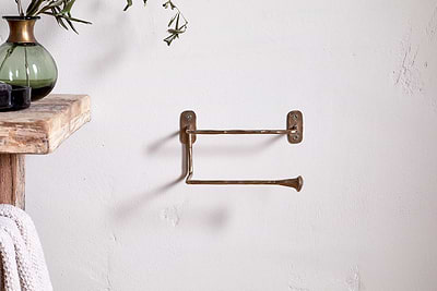 Olani Toilet Roll Holder - Antique Brass-nkuku