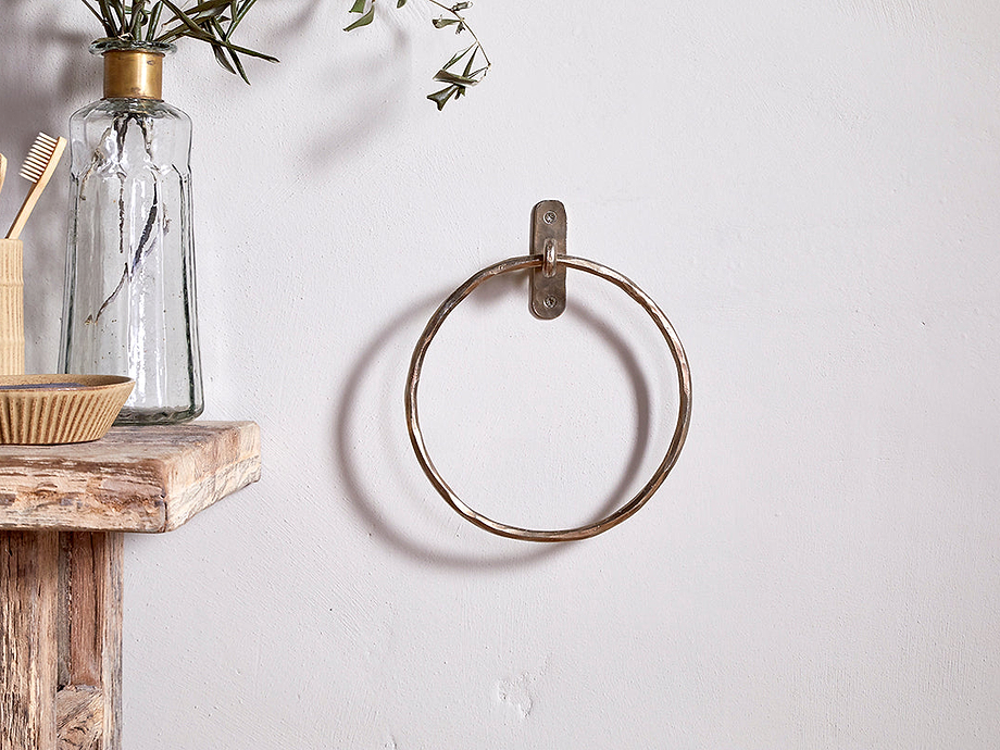 Olani Towel Ring - Antique Brass