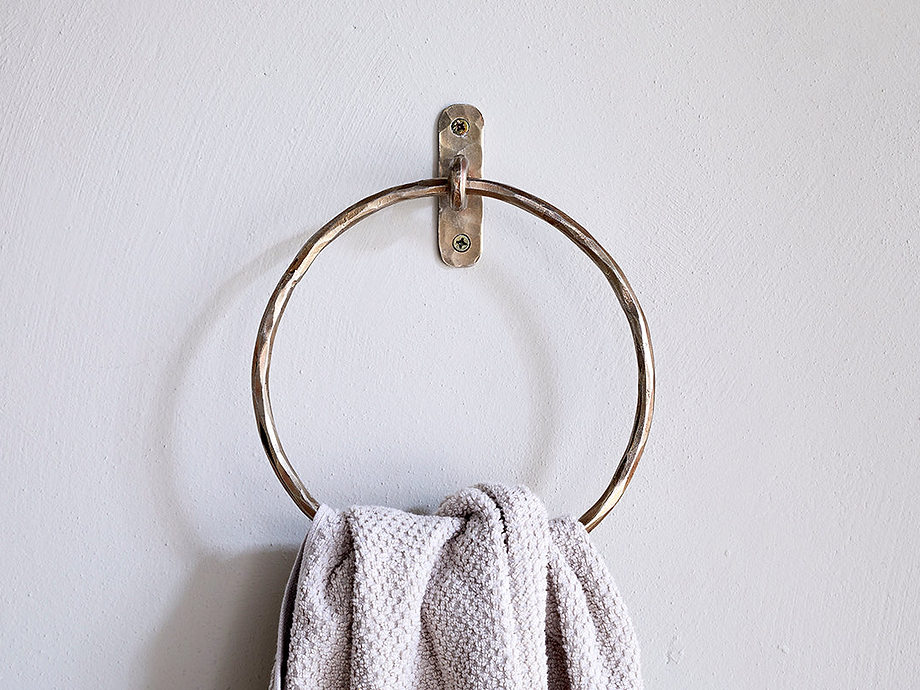 Olani Towel Ring - Antique Brass