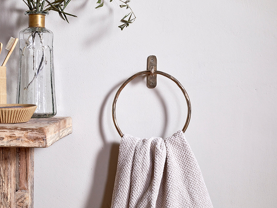 Olani Towel Ring - Antique Brass