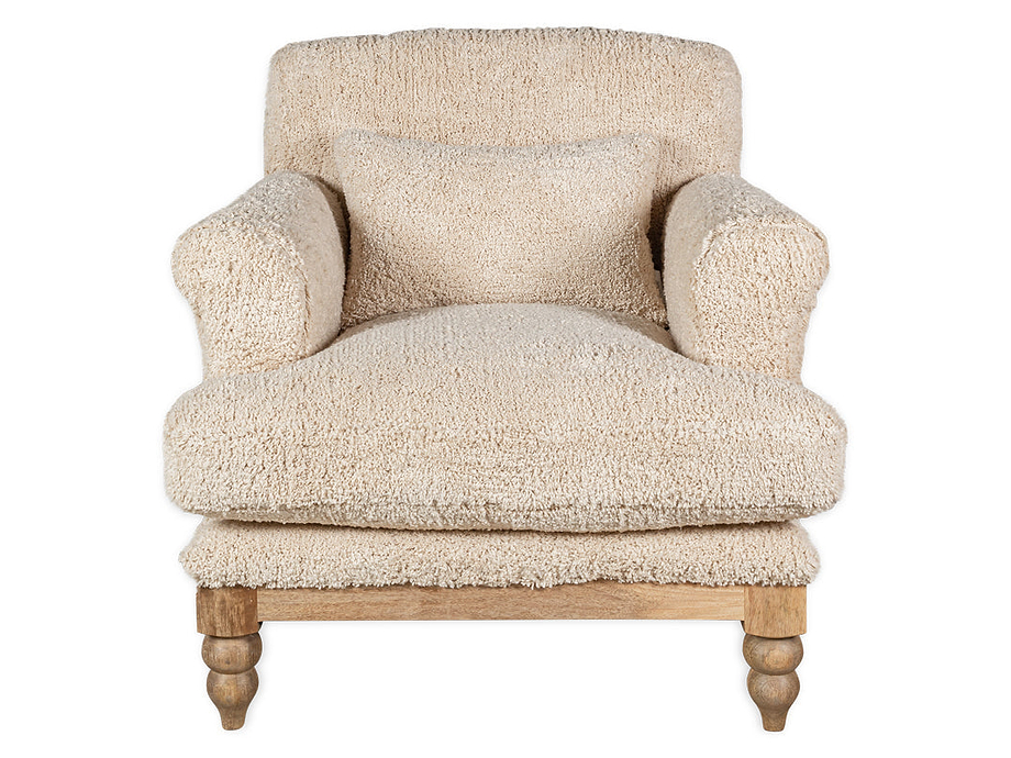 Otas Teddy Cotton Armchair - Off White