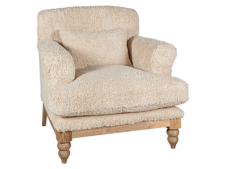 Otas Teddy Cotton Armchair - Off White