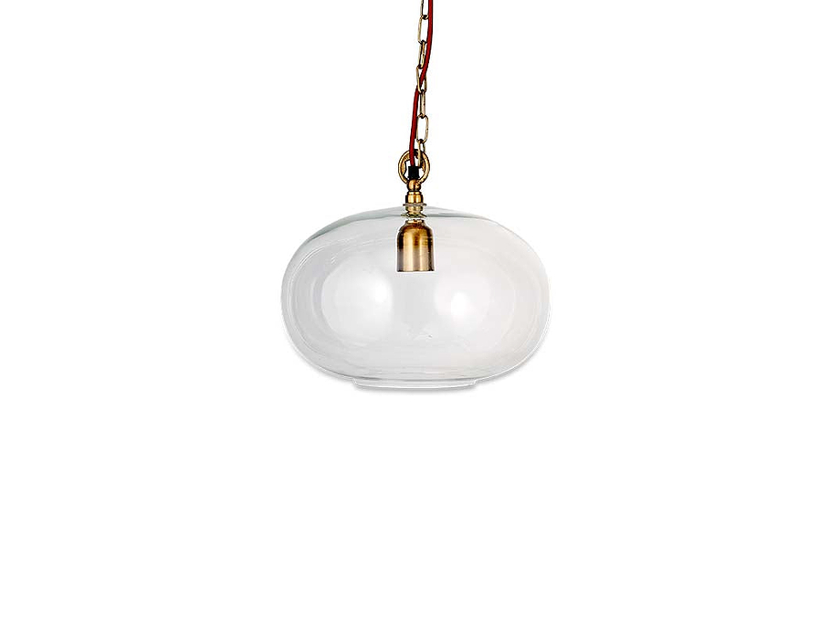 Otoro Recycled Glass Pendant - Clear - Small Round