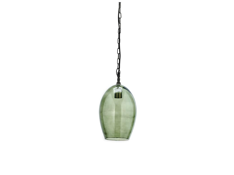 Otoro Recycled Glass Pendant - Green - Small Oval
