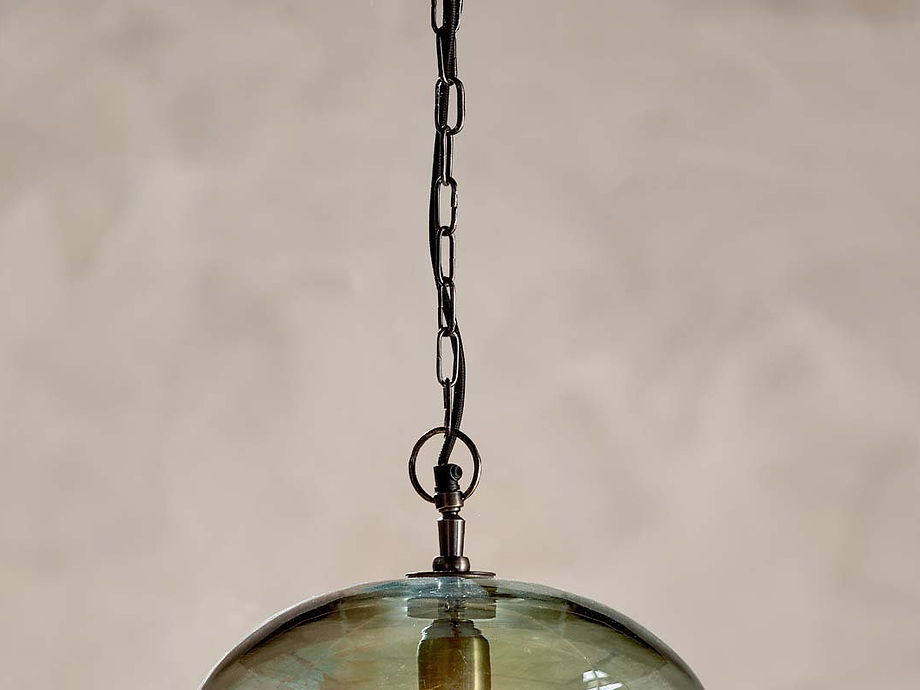 Otoro Recycled Glass Pendant - Green - Small Round