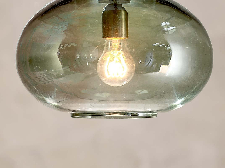 Otoro Recycled Glass Pendant - Green - Small Round