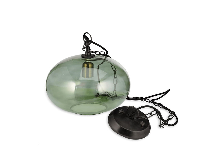 Otoro Recycled Glass Pendant - Green - Small Round