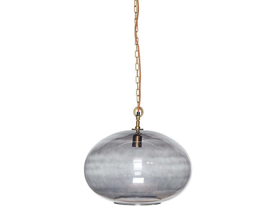 Otoro Recycled Glass Pendant - Smoke - Large Round