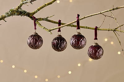 Patta Baubles - Burgundy - (Set of 4)