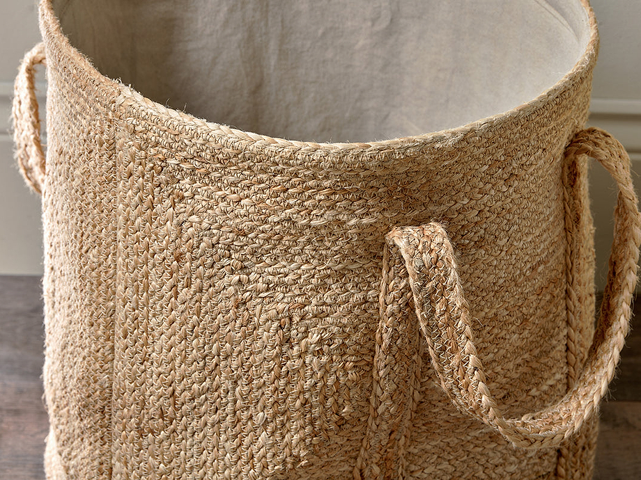 Pallu Braided Jute Laundrey Basket