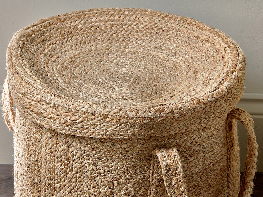 Pallu Braided Jute Laundrey Basket