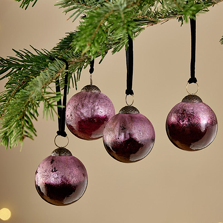 Pannee Round Baubles - Ruby (Set of 4)