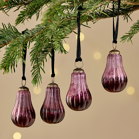 Pannee Drop Baubles - Ruby (Set of 4)