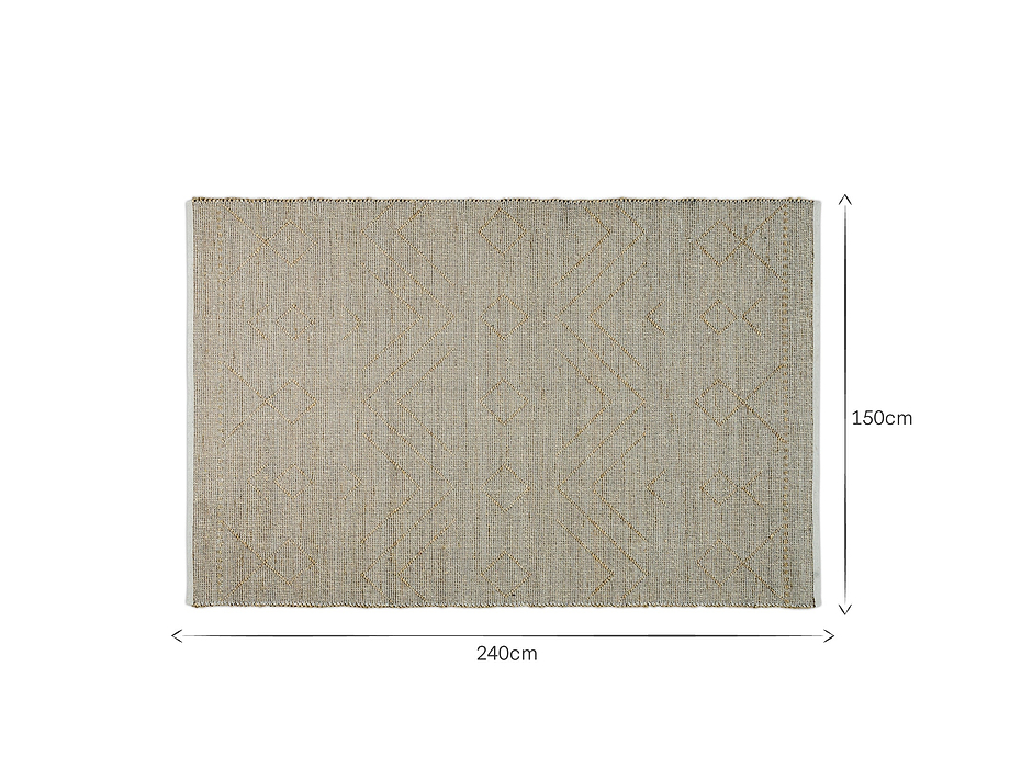 Prathal Cotton And Seagrass Rug - Natural & Black