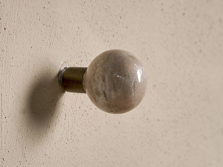 Paladi Marble & Iron Round Hook - Grey